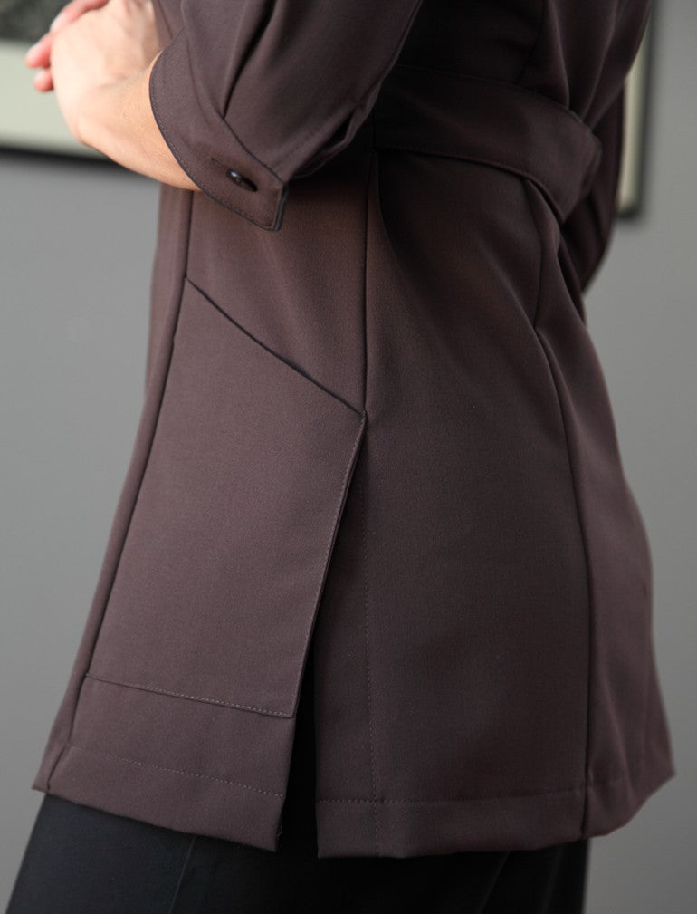 Ladies Pravia Jacket 3/4 Sleeve #7417E - Side Vent View